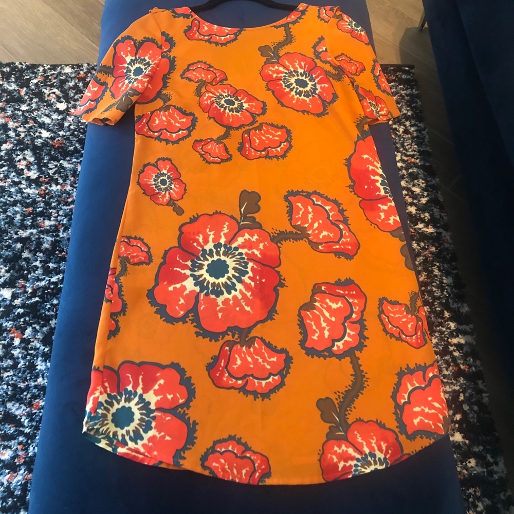 Retro print Tucker shift dress